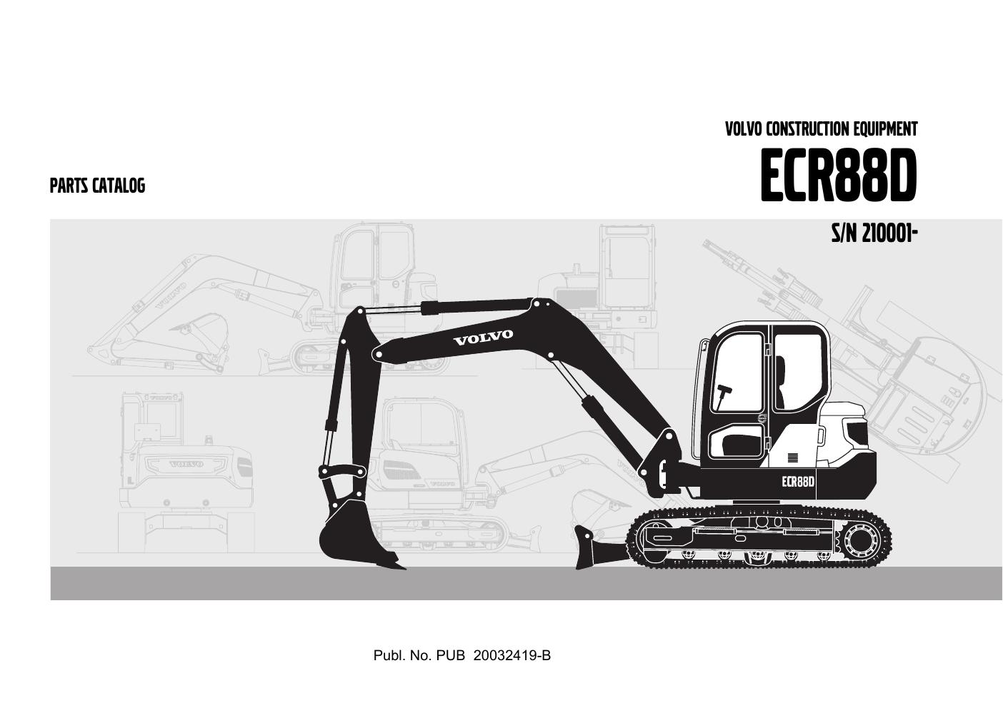 Preview page 2 of Volvo ECR88D Excavator Parts Catalog Manual