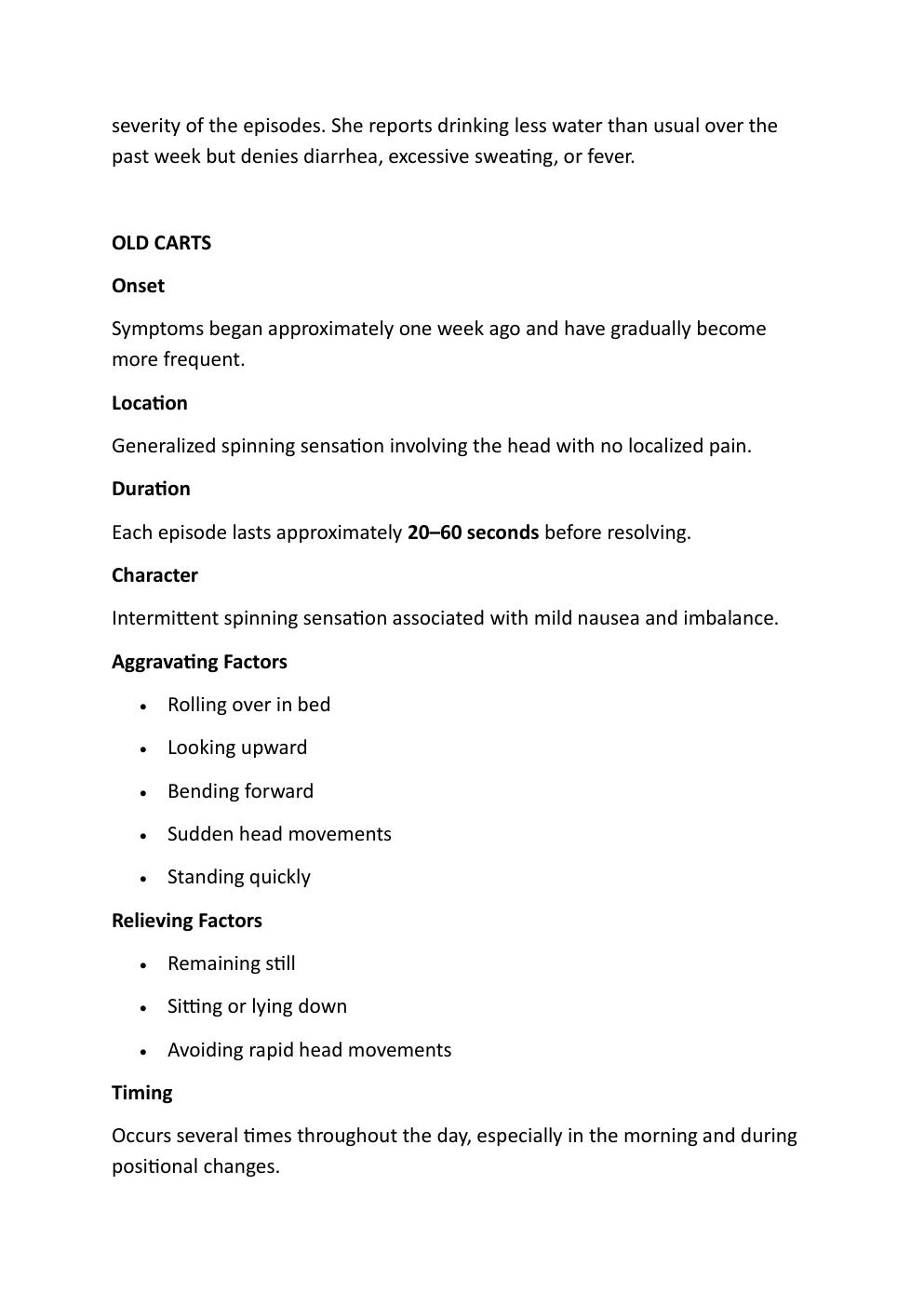 Preview page 4 of IHUMAN CASE STUDY. SHEILA  DAVIS, 68-YEAR-OLD. REASON  FOR ENCOUNTER: DIZZINESS.   EXAM STUDY GUIDE. GRADED A+.  LATEST