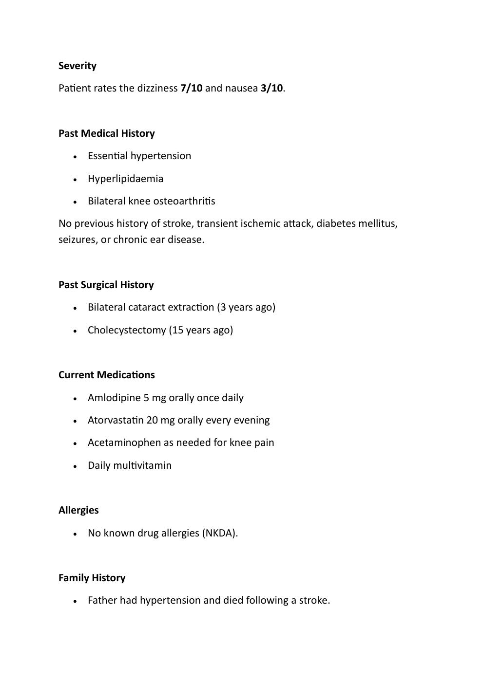 Preview page 5 of IHUMAN CASE STUDY. SHEILA  DAVIS, 68-YEAR-OLD. REASON  FOR ENCOUNTER: DIZZINESS.   EXAM STUDY GUIDE. GRADED A+.  LATEST