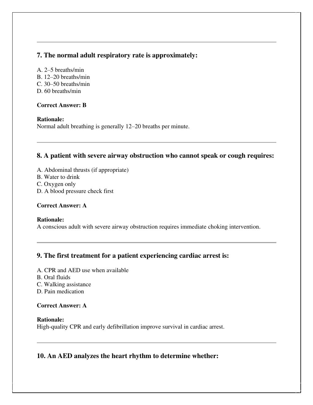 Preview page 3 of New York State EMT-Basic Written Examination  verified with correct answers  with rationales 2026/2027 edition