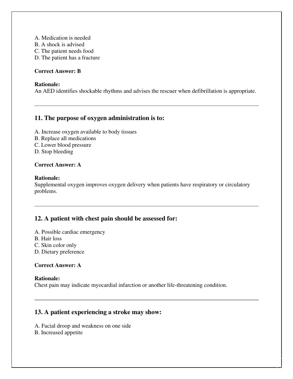 Preview page 4 of New York State EMT-Basic Written Examination  verified with correct answers  with rationales 2026/2027 edition
