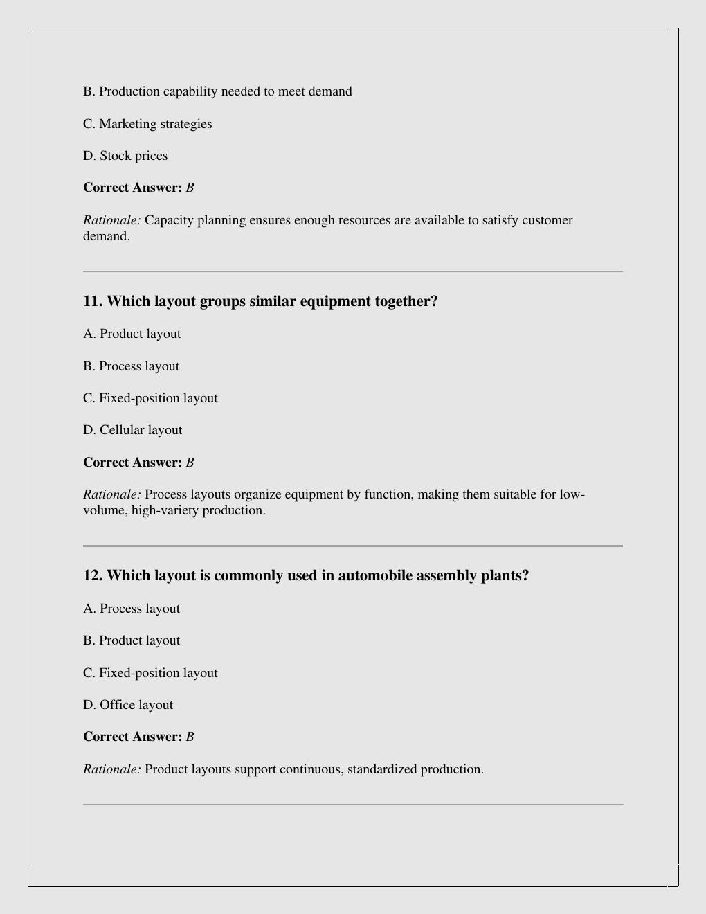 Preview page 4 of WGU C215 – Operations Management Objective Assessment Practice Exam  (2025–2026) updated this month