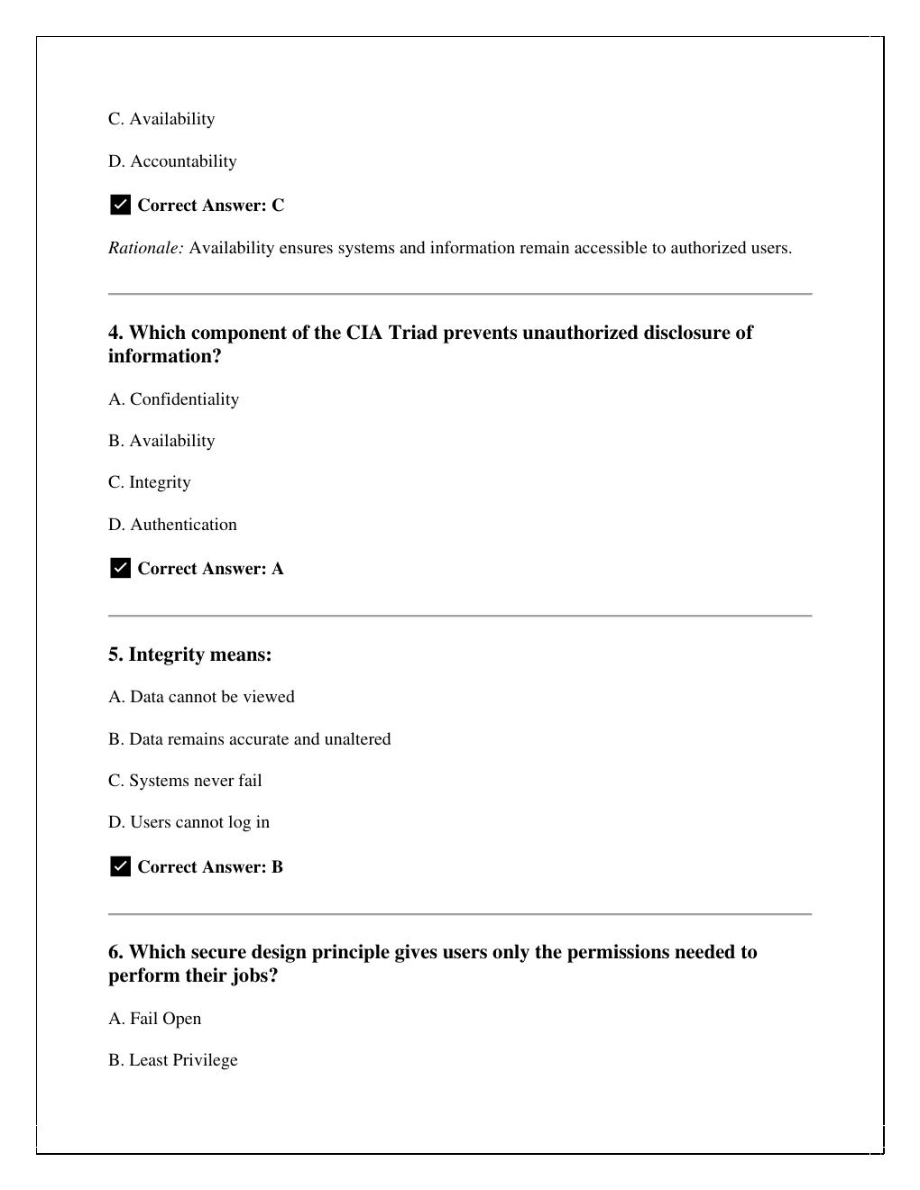 Preview page 2 of WGU D487 – Secure Software Development Life Cycle (SSDLC) Practice Exam  (2025–2026) with correct answers /instant pdf