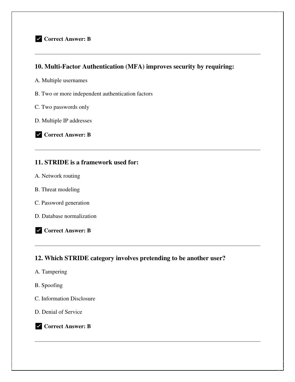 Preview page 4 of WGU D487 – Secure Software Development Life Cycle (SSDLC) Practice Exam  (2025–2026) with correct answers /instant pdf