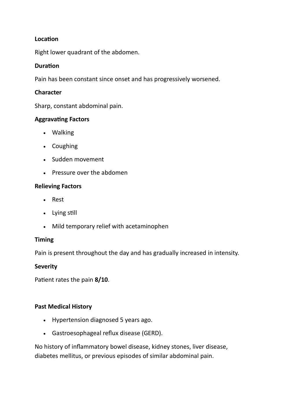 Preview page 4 of IHUMAN CASE STUDY. GEORGE  BAILEY, 50-YEAR-OLD. REASON  FOR ENCOUNTER: ABDOMINAL  PAIN.   EXAM STUDY GUIDE. GRADED A+.