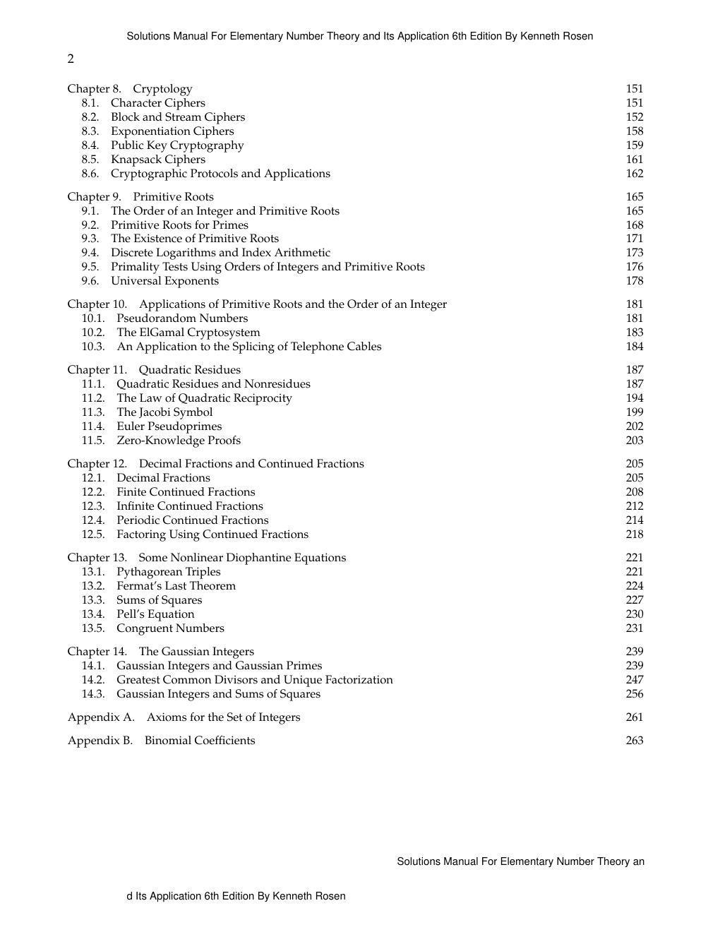 Preview page 3 of Solutions Manual Elementary Number Theory and Its Application 6th Edition By Kenneth Rosen