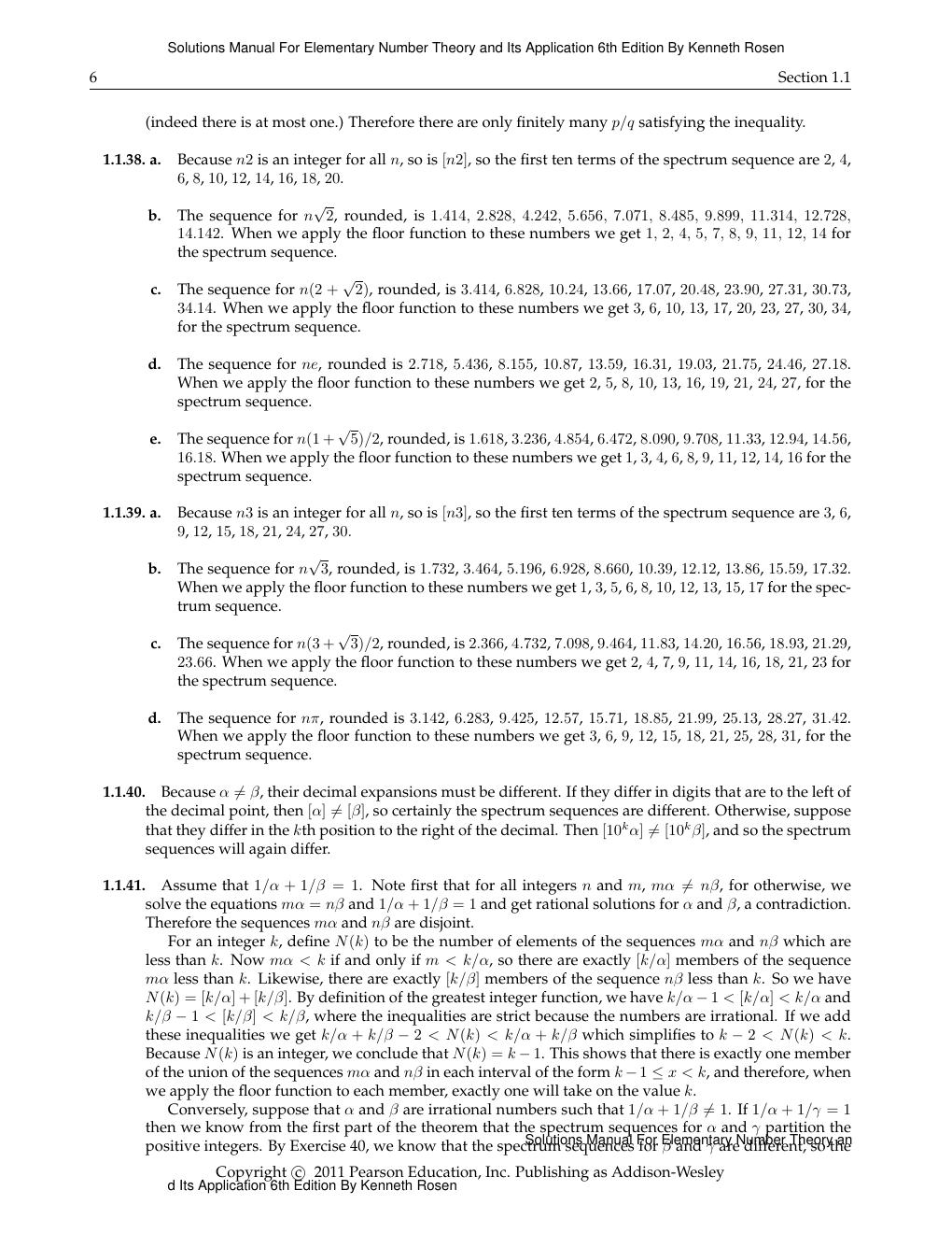 Preview page 9 of Solutions Manual Elementary Number Theory and Its Application 6th Edition By Kenneth Rosen