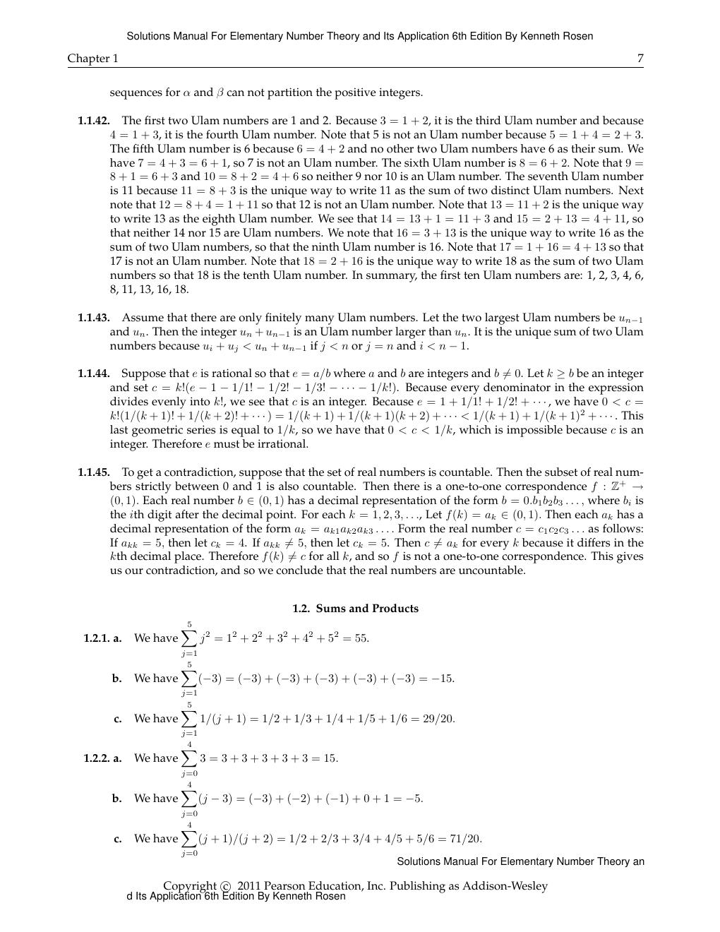 Preview page 10 of Solutions Manual Elementary Number Theory and Its Application 6th Edition By Kenneth Rosen