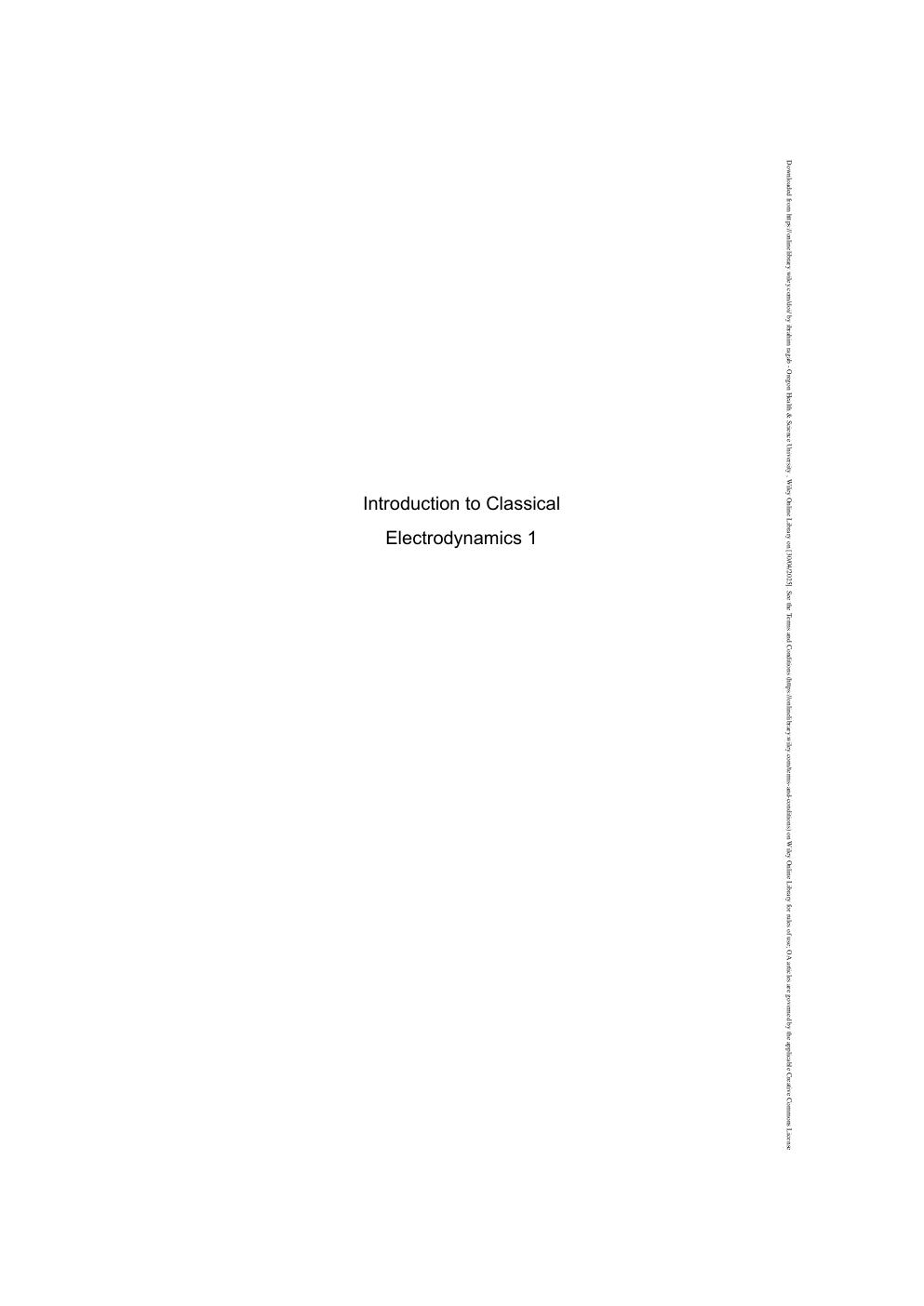 Preview page 2 of eBook [PDF] Introduction to Classical Electrodynamics 1 By Boucif Abdesselam