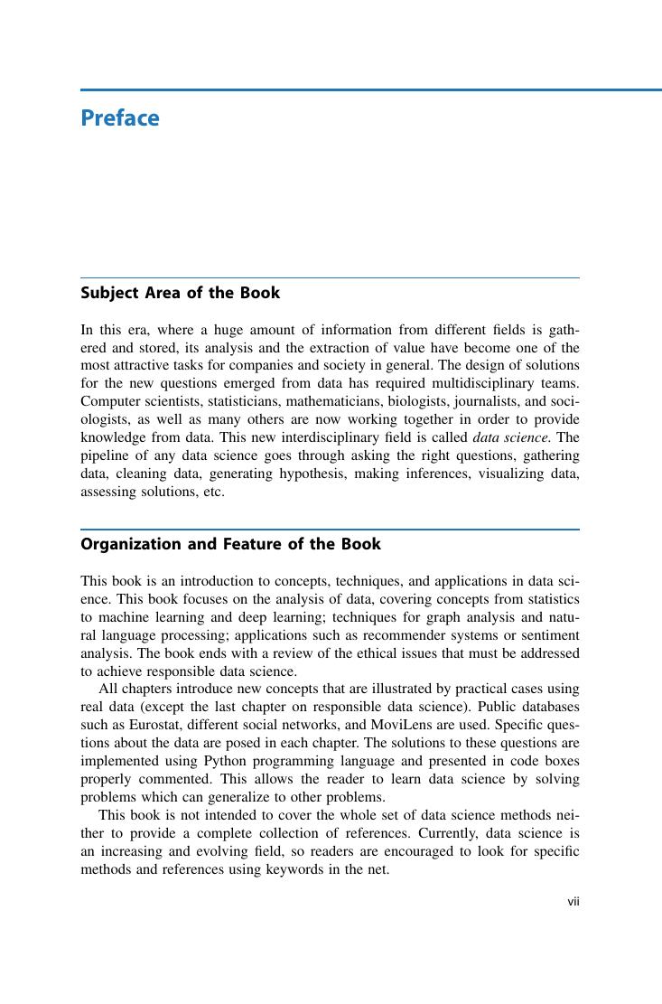 Preview page 7 of eBook [PDF] Introduction to Data Science A Python Approach to Concepts Techniques and Applications 2nd Edition By Laura