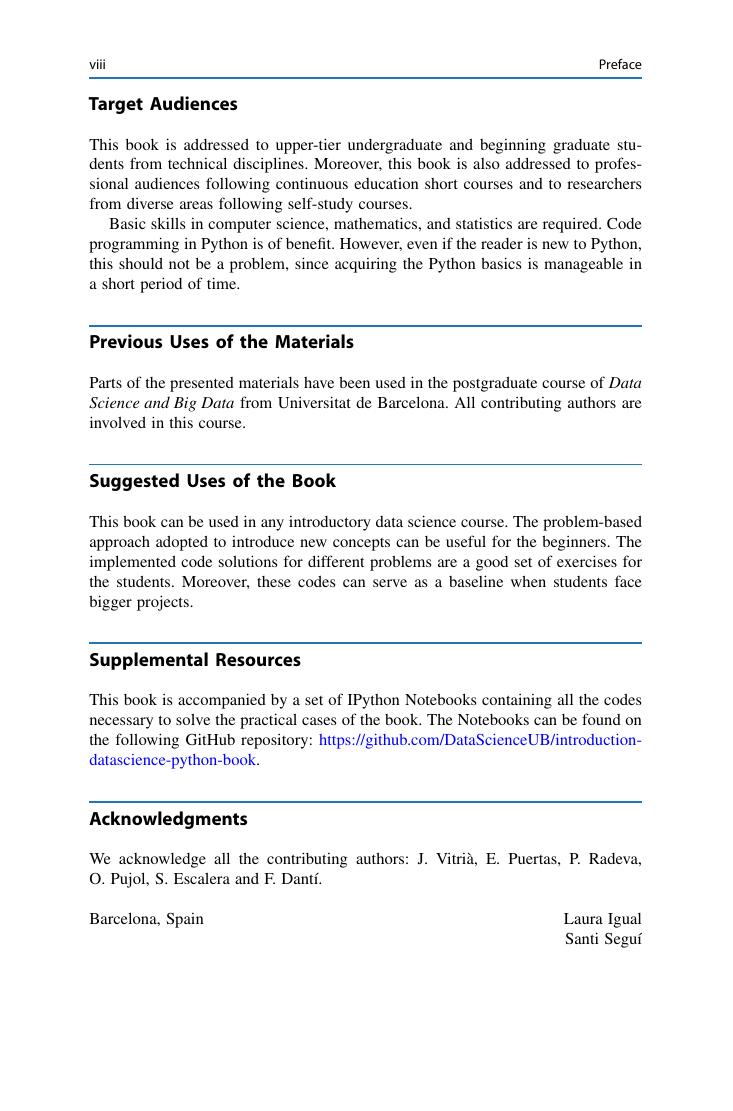 Preview page 8 of eBook [PDF] Introduction to Data Science A Python Approach to Concepts Techniques and Applications 2nd Edition By Laura