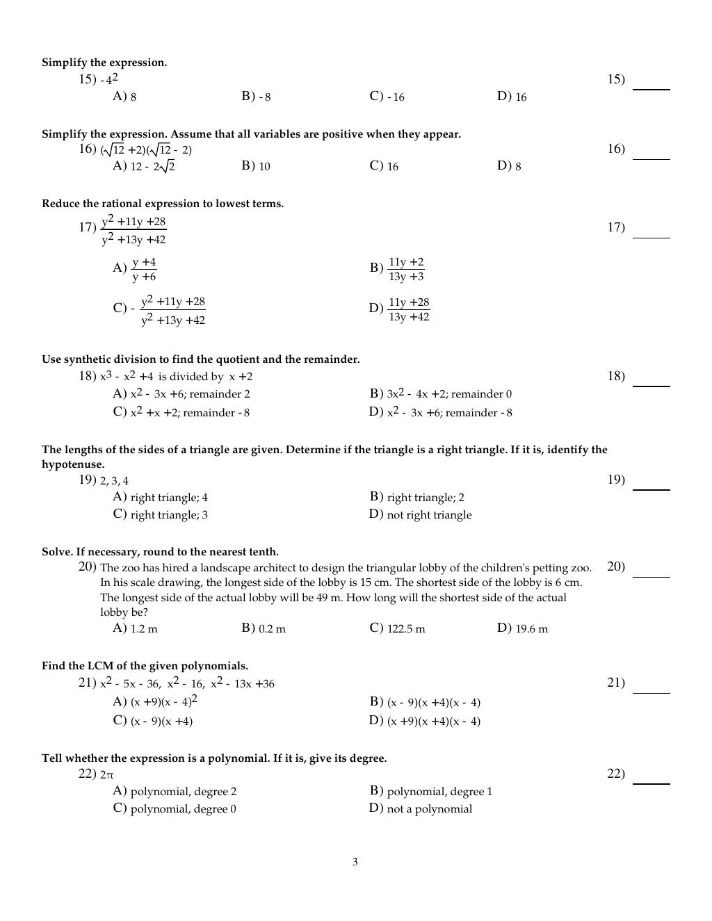 Preview page 5 of Test Bank for Algebra and Trigonometry Enhanced with Graphing Utilities 9th Edition By Michael Sullivan