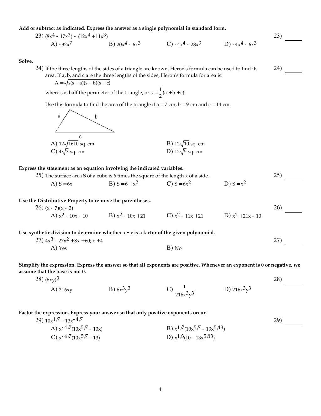 Preview page 6 of Test Bank for Algebra and Trigonometry Enhanced with Graphing Utilities 9th Edition By Michael Sullivan
