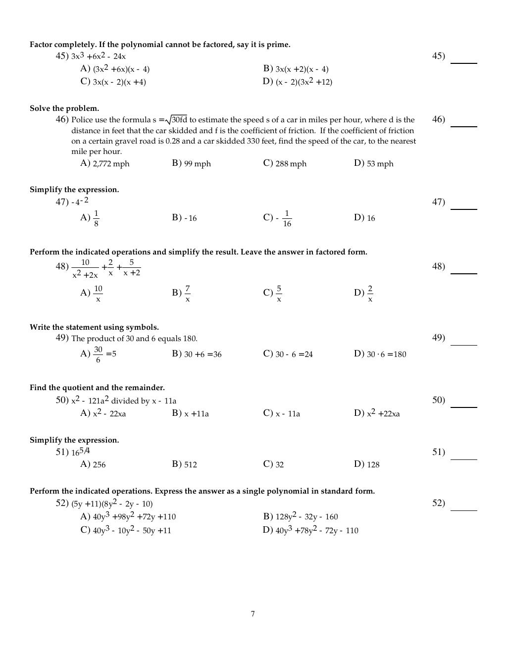 Preview page 9 of Test Bank for Algebra and Trigonometry Enhanced with Graphing Utilities 9th Edition By Michael Sullivan