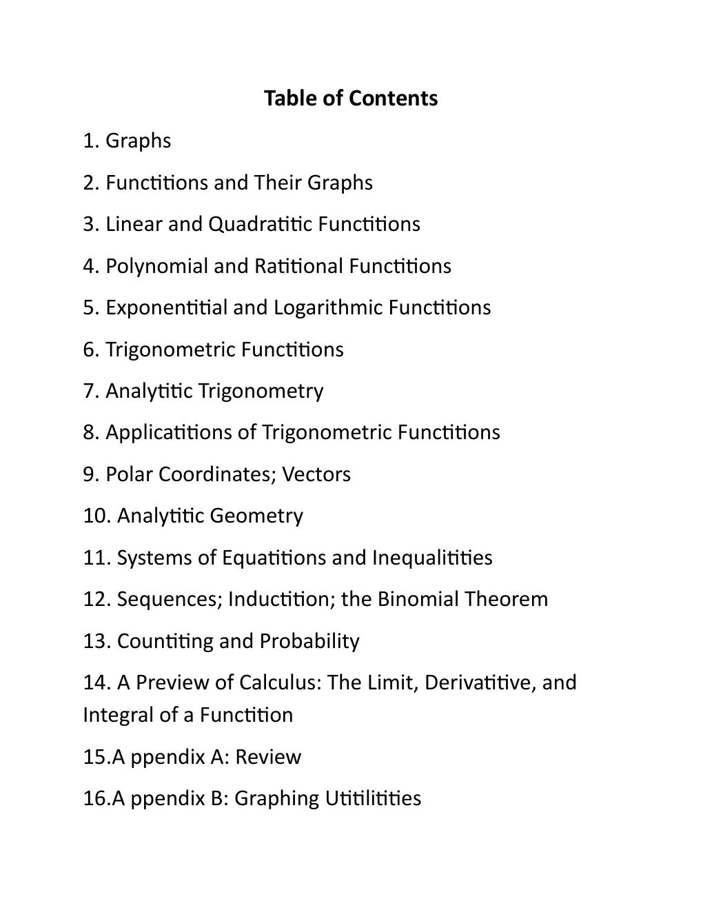 Preview page 4 of Test Bank for Precalculus 12th Edition By Michael Sullivan