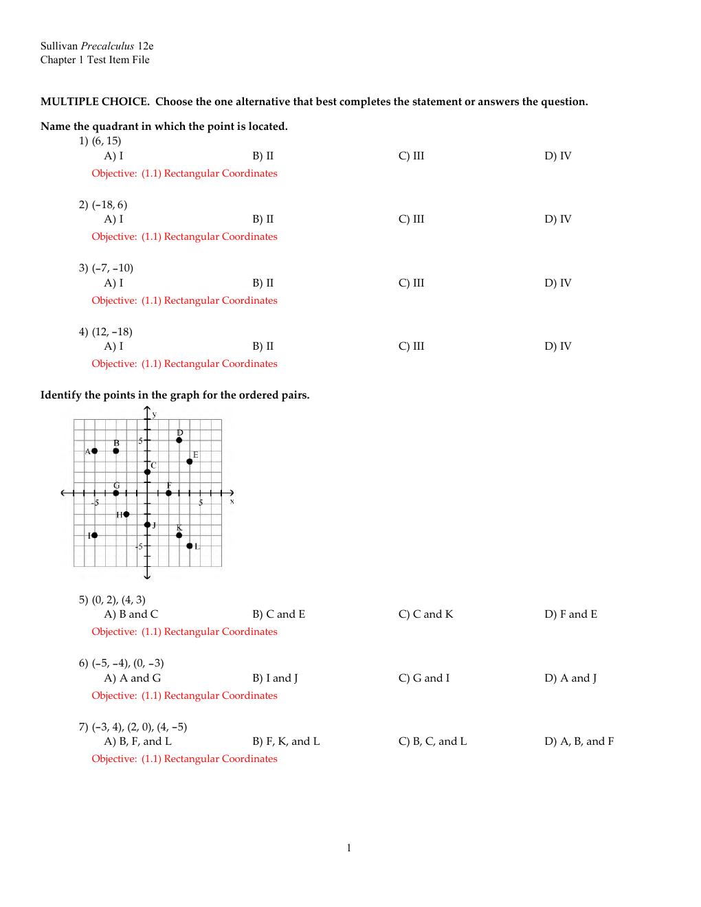 Preview page 4 of Test Bank for Precalculus 12th Edition By Michael Sullivan