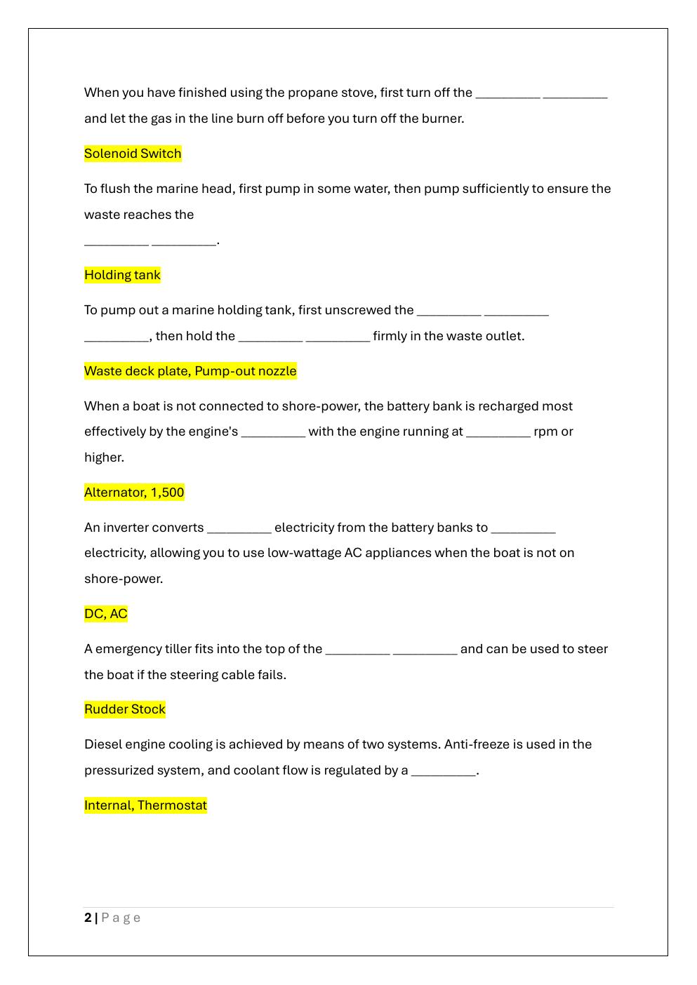 Preview page 2 of ASA 104 BAREBOAT CRUISING  CERTIFICATION EXAM