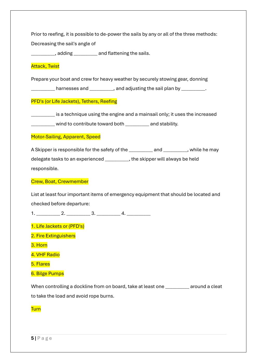Preview page 5 of ASA 104 BAREBOAT CRUISING  CERTIFICATION EXAM