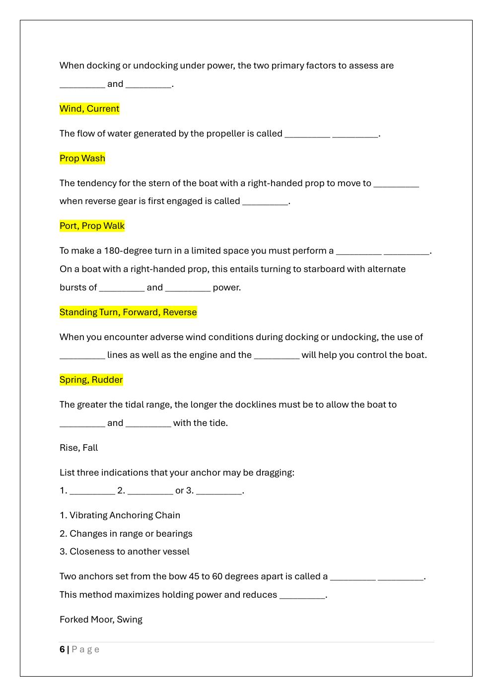 Preview page 6 of ASA 104 BAREBOAT CRUISING  CERTIFICATION EXAM