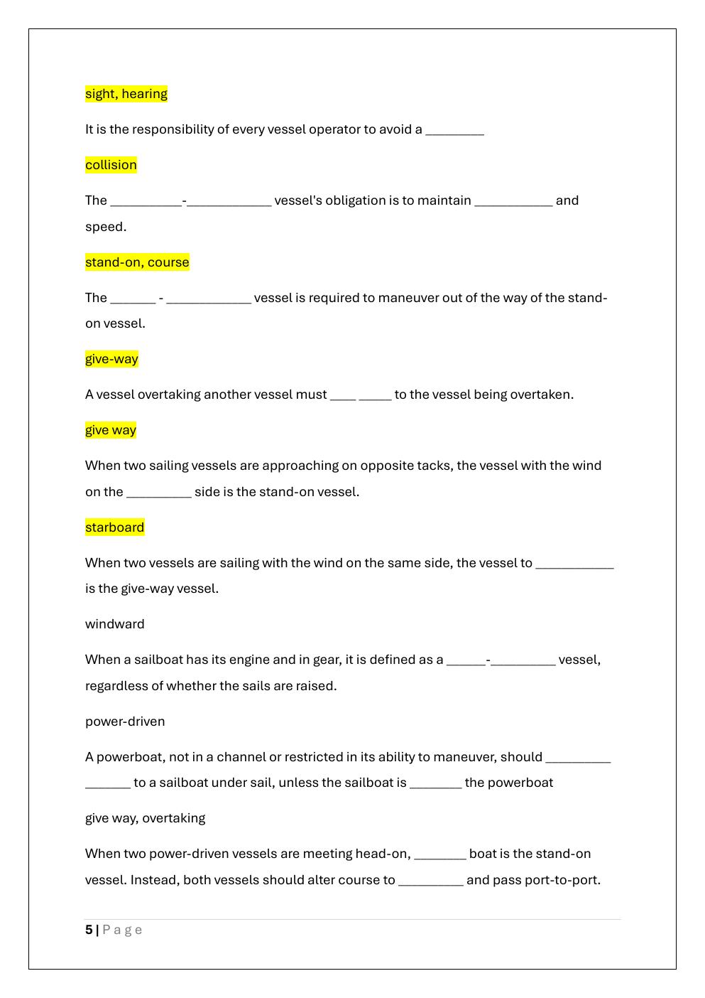 Preview page 5 of ASA 101 BASIC KEELBOAT SAILING  CERTIFICATION EXAM