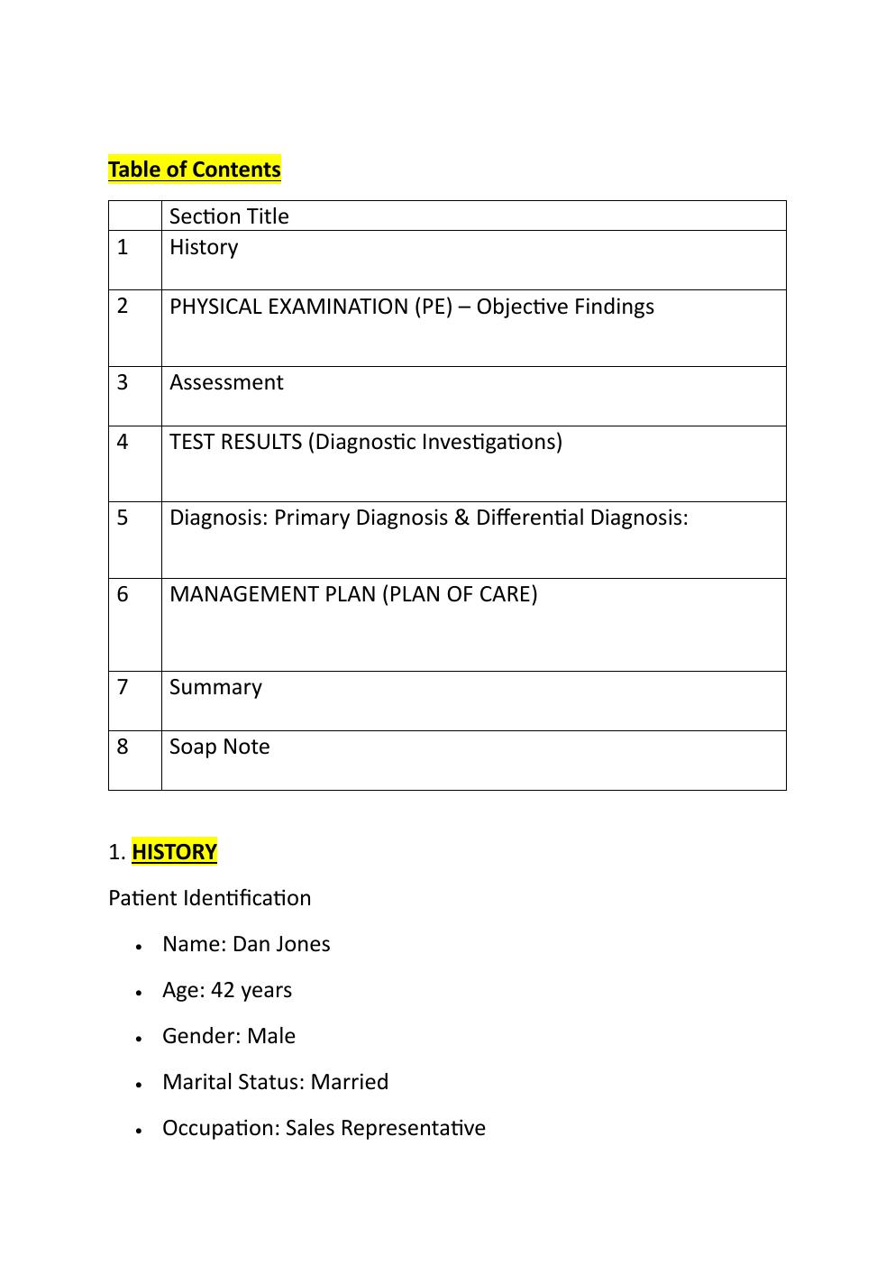 Preview page 2 of IHUMAN CASE STUDY. DAN  JONES, 42-YEAR-OLD. REASON  FOR ENCOUNTER: DIARRHEA.   EXAM STUDY GUIDE. GRADED A+.  LATEST 2026