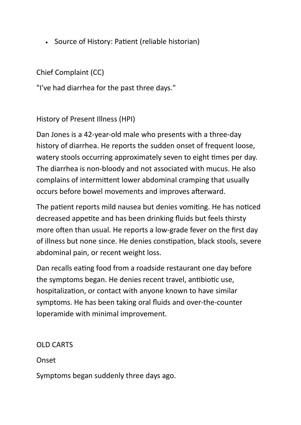 Preview page 3 of IHUMAN CASE STUDY. DAN  JONES, 42-YEAR-OLD. REASON  FOR ENCOUNTER: DIARRHEA.   EXAM STUDY GUIDE. GRADED A+.  LATEST 2026