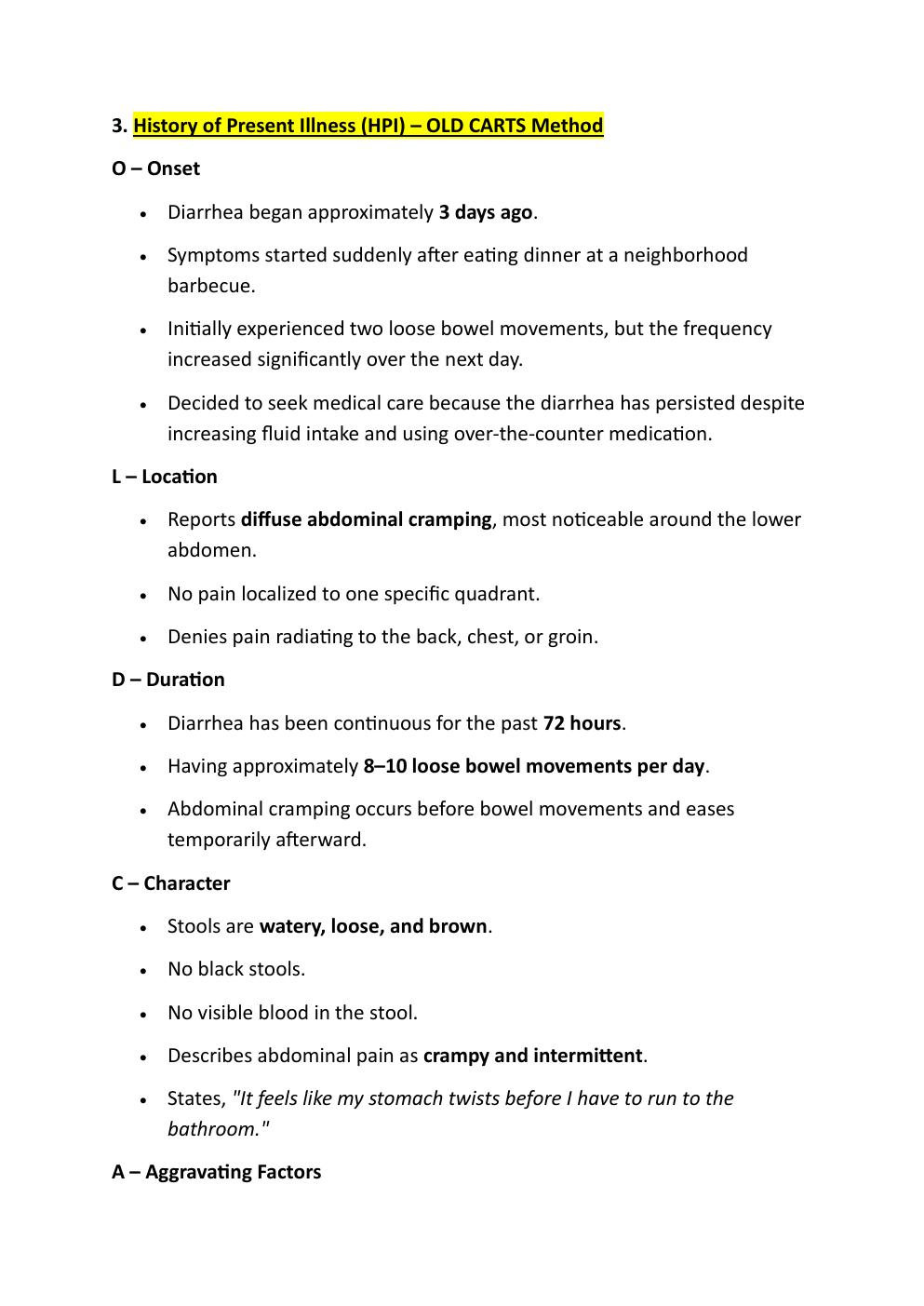 Preview page 4 of IHUMAN CASE STUDY. 42-YEAR OLD, DAN JONES. REASON FOR  ENCOUNTER: DIARRHEA.   EXAM STUDY GUIDE. GRADED A+.   LATEST 2026