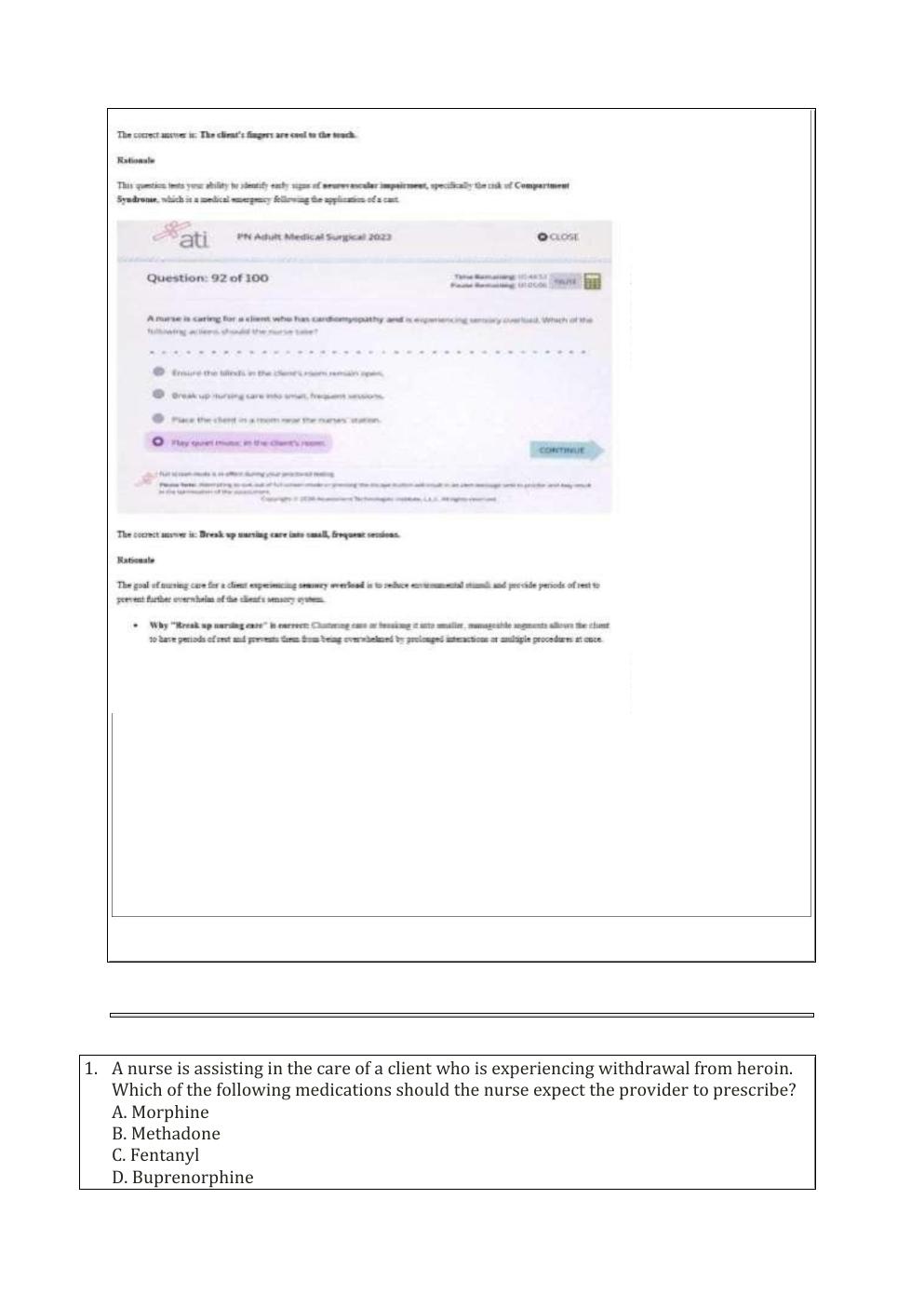 Preview page 5 of ATI RN Comprehensive Predictor 2026 Exit  Retake Exam with NGN and real screenshots  / with Questions and correct verifi