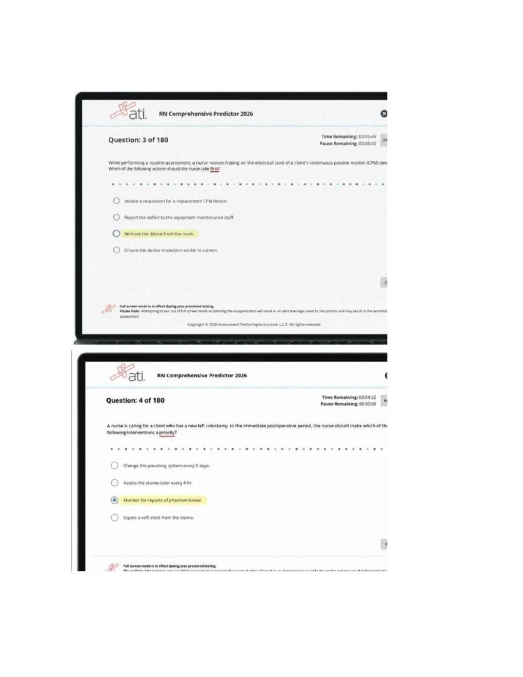 Preview page 3 of ATI RN Comprehensive Predictor Exit Exam  2026/ with screenshots Questions and correct  verified answers. Guaranteed pas