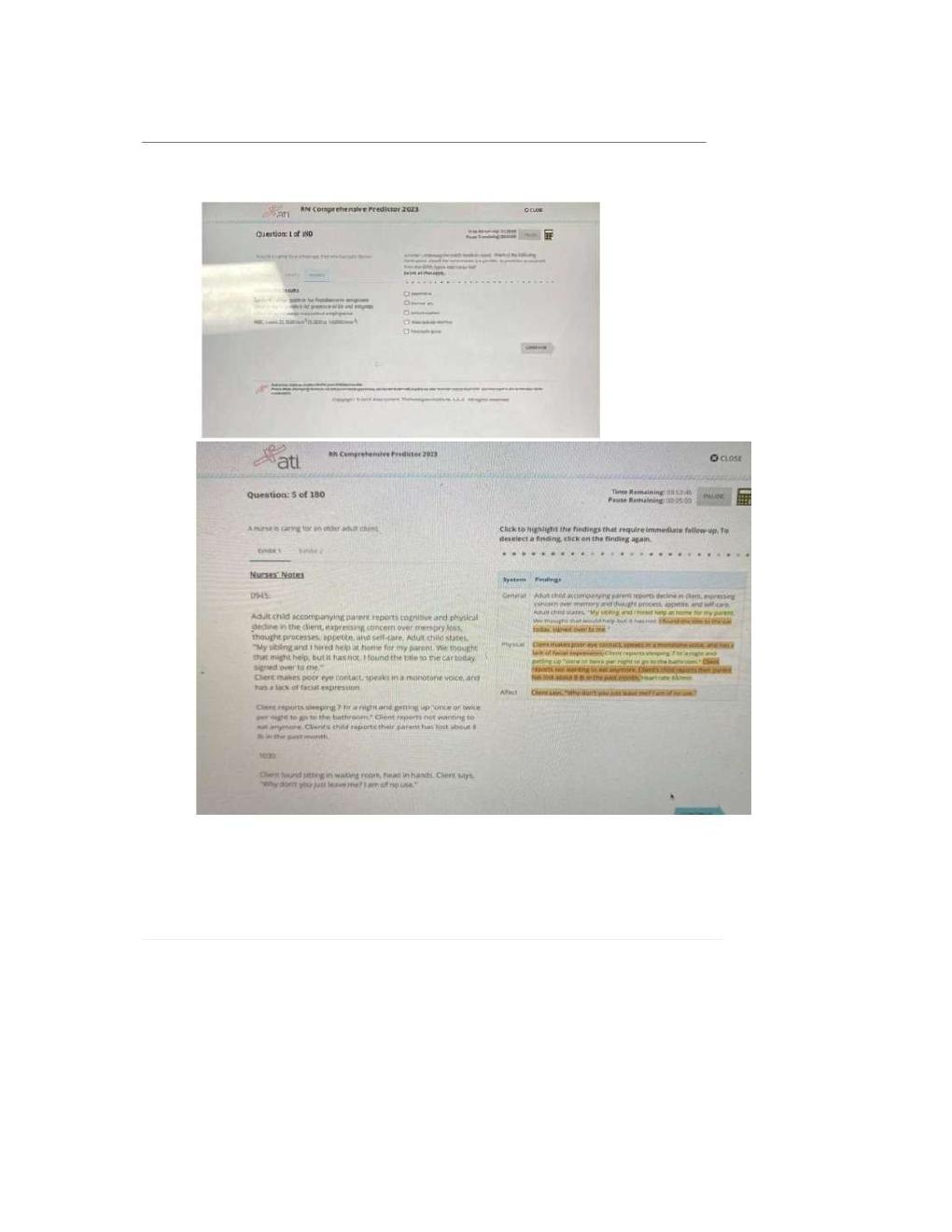 Preview page 4 of ATI RN Comprehensive Predictor Exit  Proctored Exam With screenshots,  questions, and correct verified answers.  Guarant