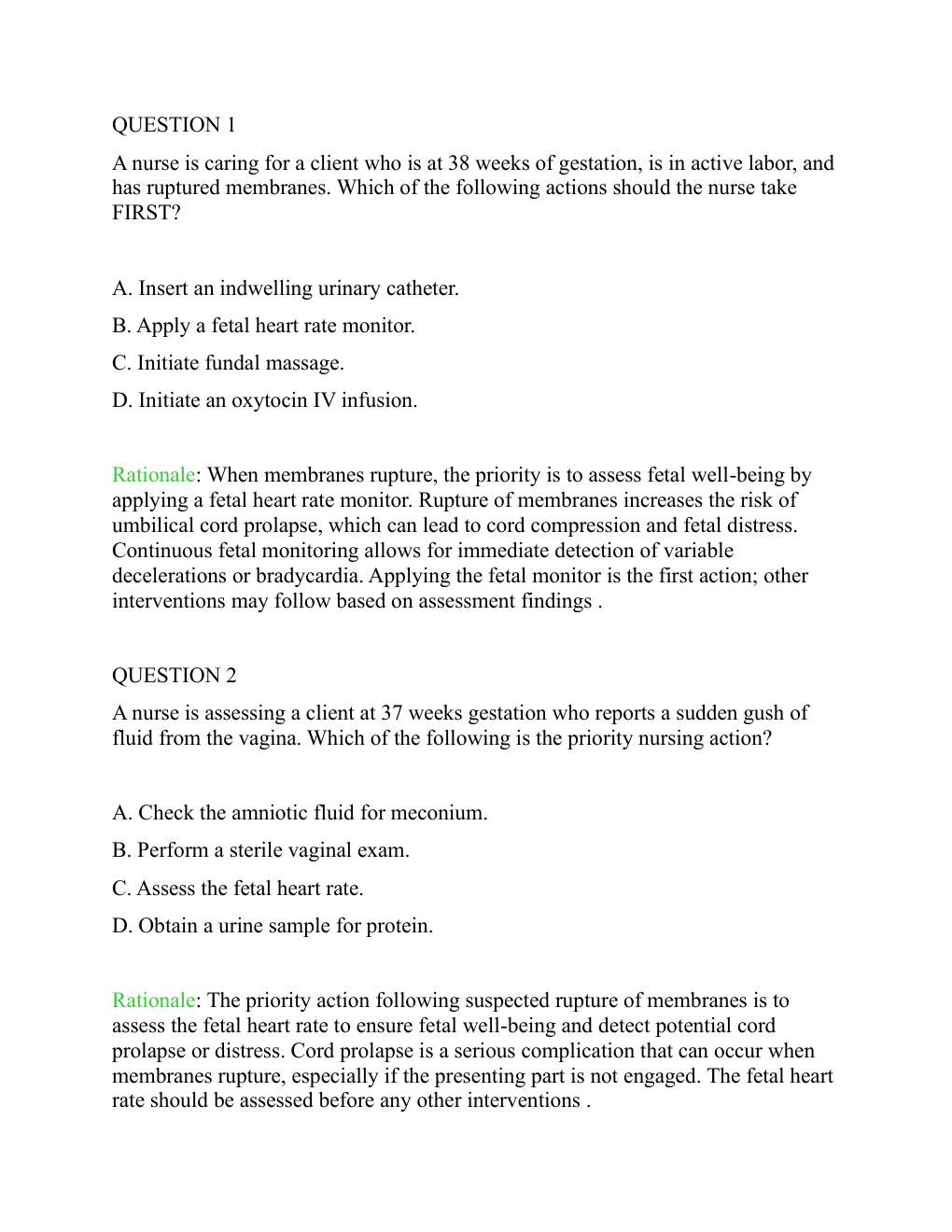 Preview page 5 of ATI RN Comprehensive Predictor Exit  Proctored Exam With screenshots,  questions, and correct verified answers.  Guarant
