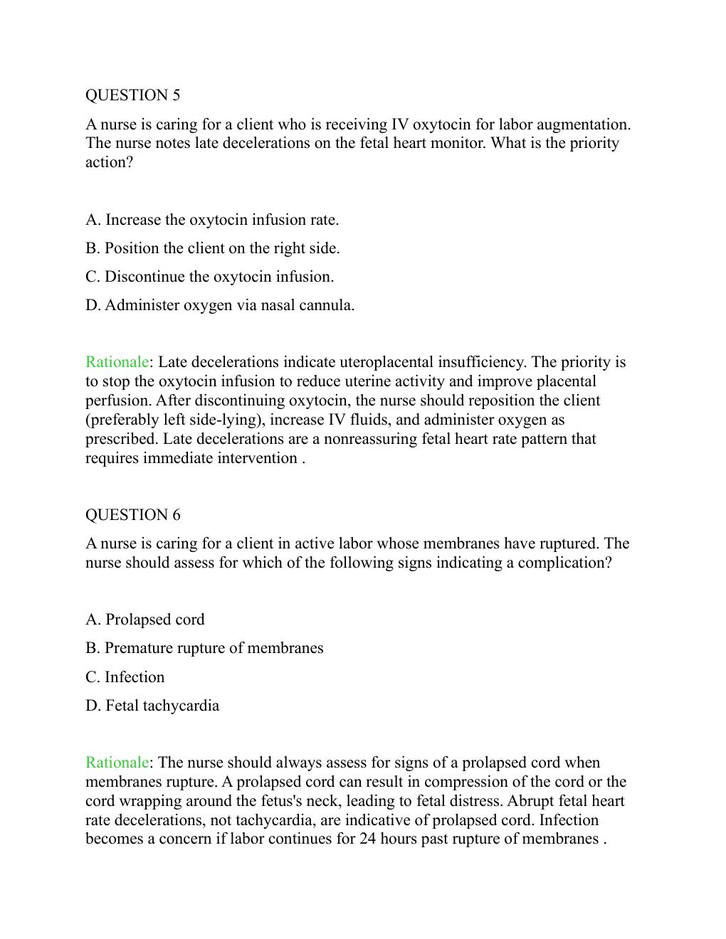 Preview page 7 of ATI RN Comprehensive Predictor Exit  Proctored Exam With screenshots,  questions, and correct verified answers.  Guarant