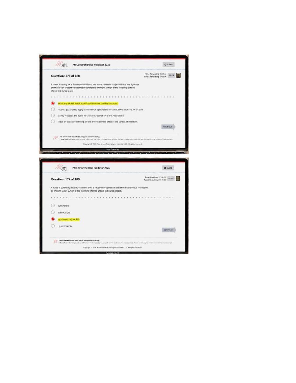 Preview page 2 of ATI PN Comprehensive Predictor Exit Level 3 Exam  2026 With screenshots, questions, and correct verified  answers. Guara