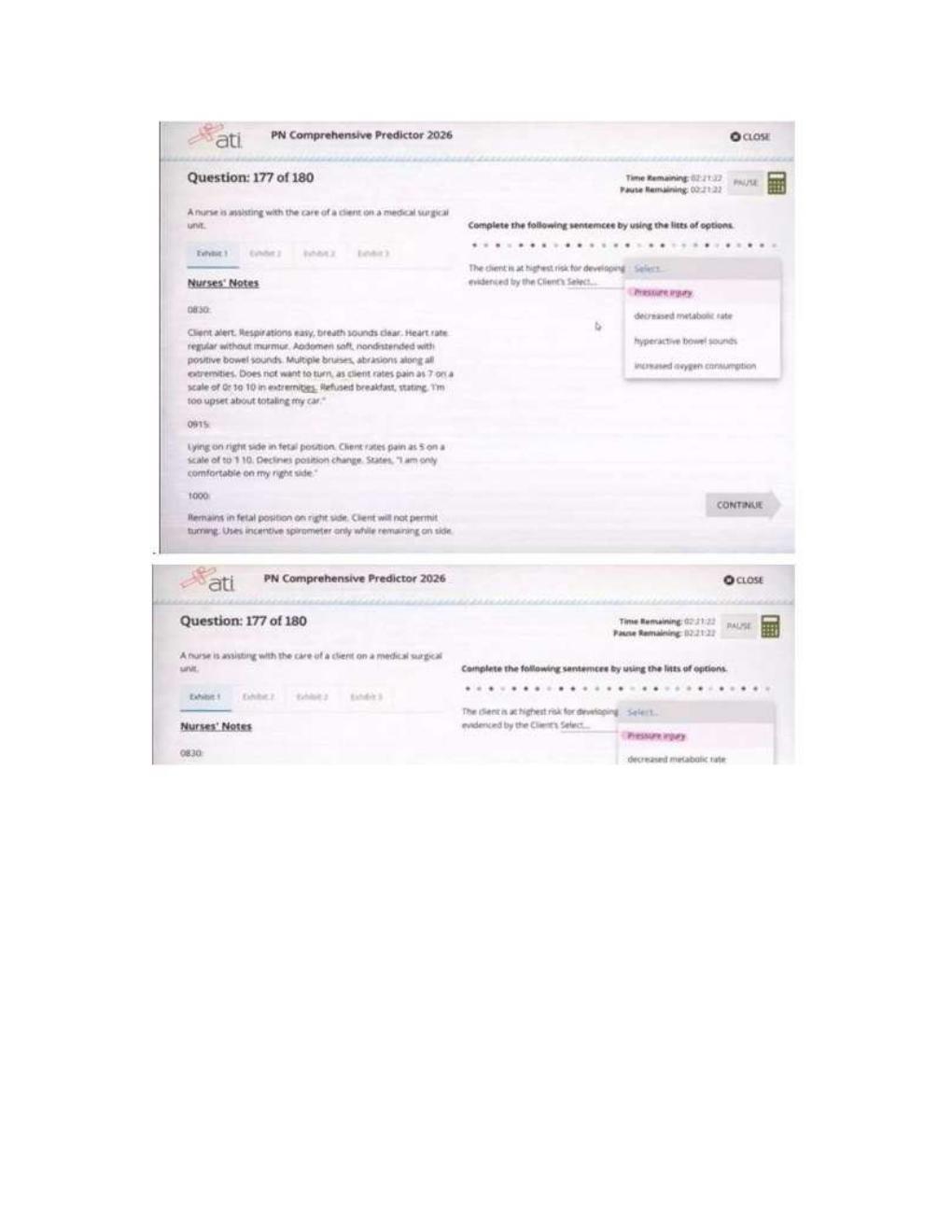 Preview page 4 of ATI PN Comprehensive Predictor Exit Level  3 Exam With screenshots, questions, and  correct verified answers. Guaranteed