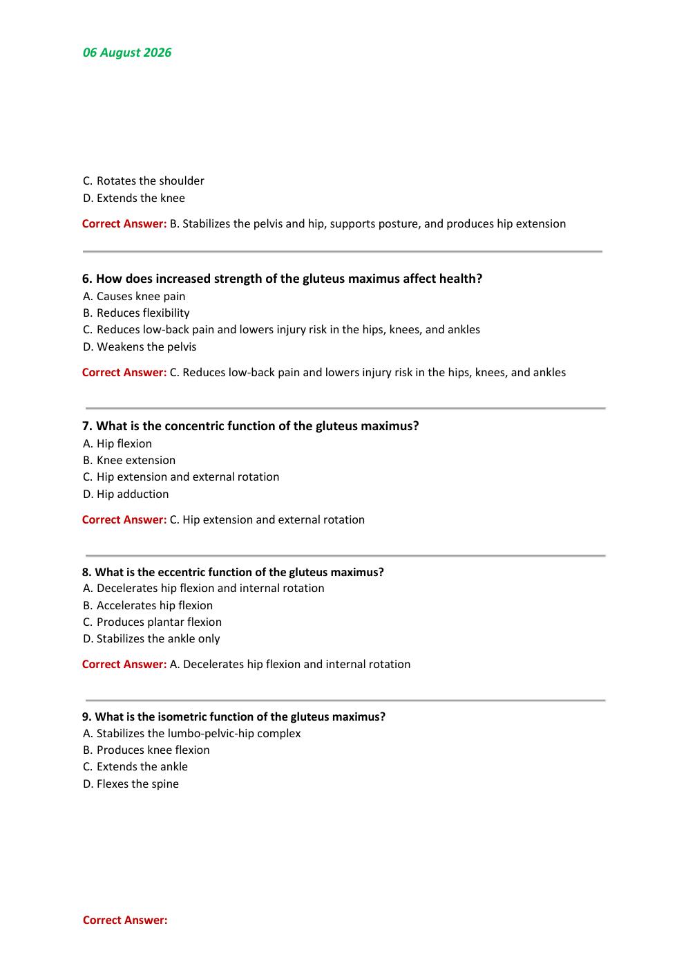 Preview page 2 of Comprehensive 30-Day Glute Development & Training  Guide 2026/2027 Test Exam 81 comprehensive questions  |RECENT AND FRE