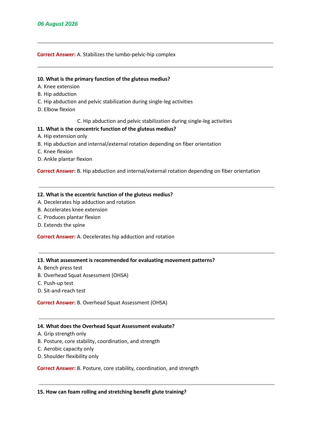 Preview page 3 of Comprehensive 30-Day Glute Development & Training  Guide 2026/2027 Test Exam 81 comprehensive questions  |RECENT AND FRE