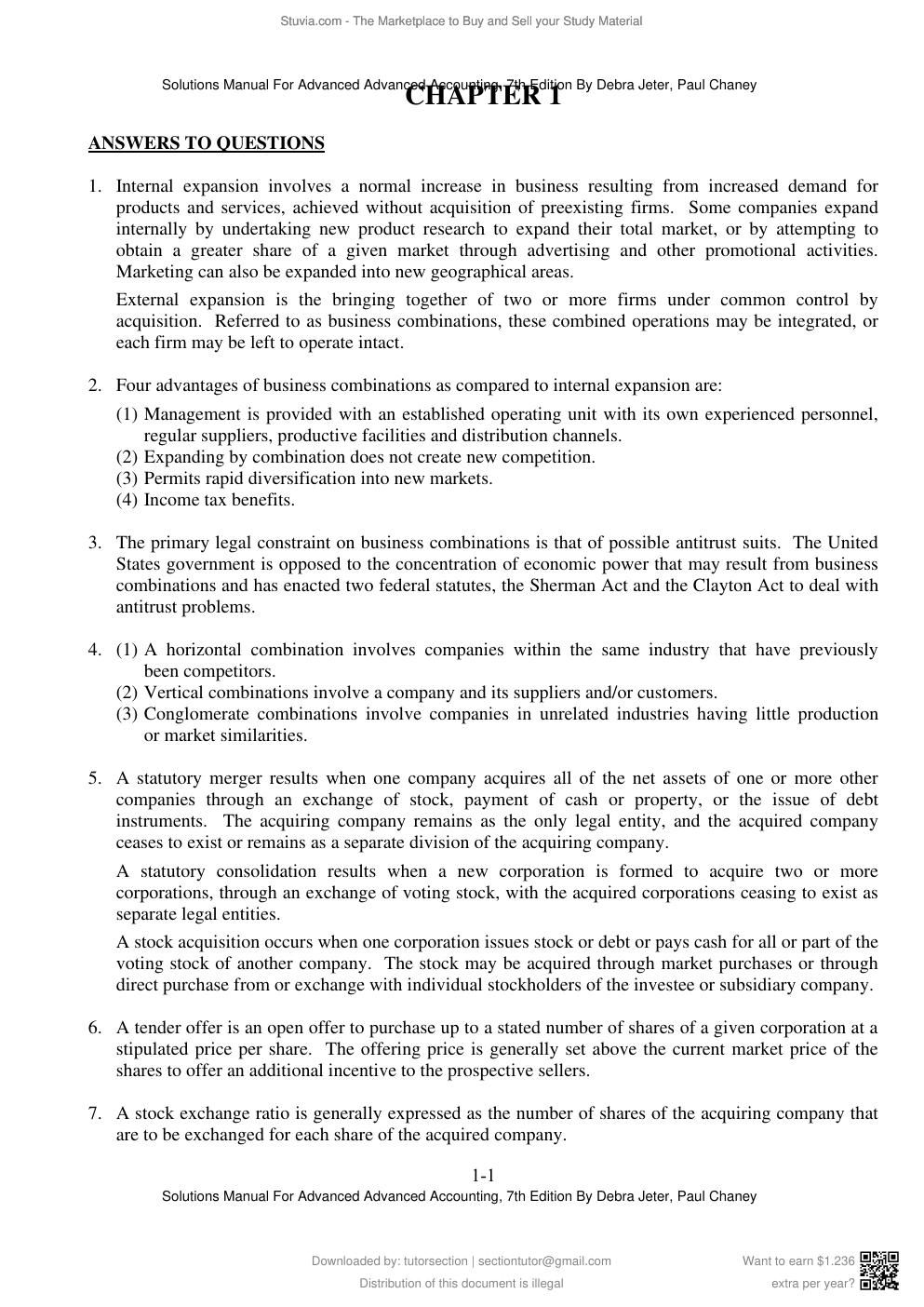 Preview page 3 of Solutions Manual For Advanced Accounting 7th Edition By Debra Jeter, Paul Chaney