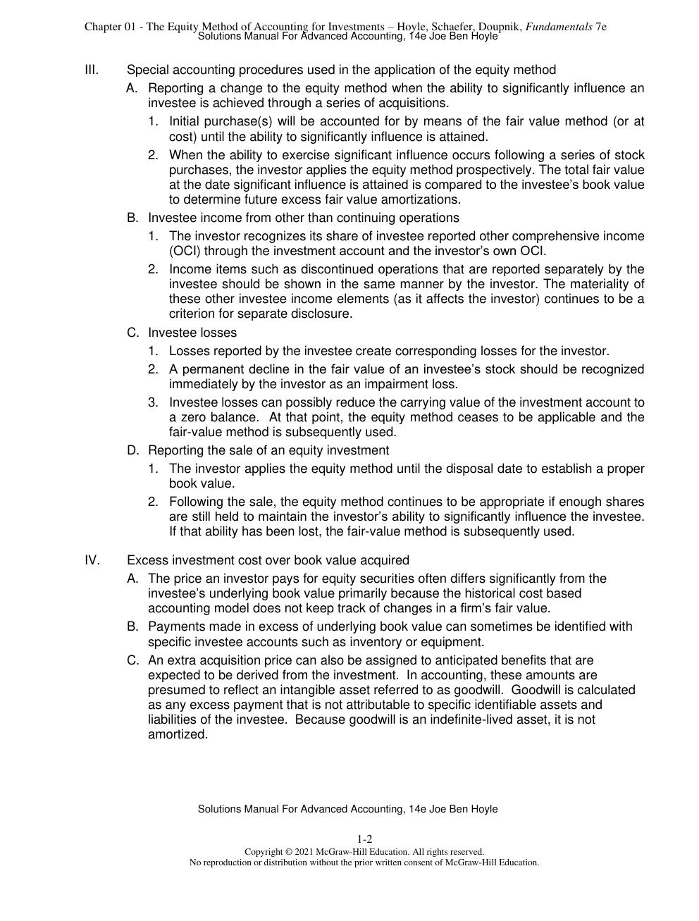 Preview page 4 of Solutions Manual For Advanced Accounting, 14th Edition By Joe Ben Hoyle