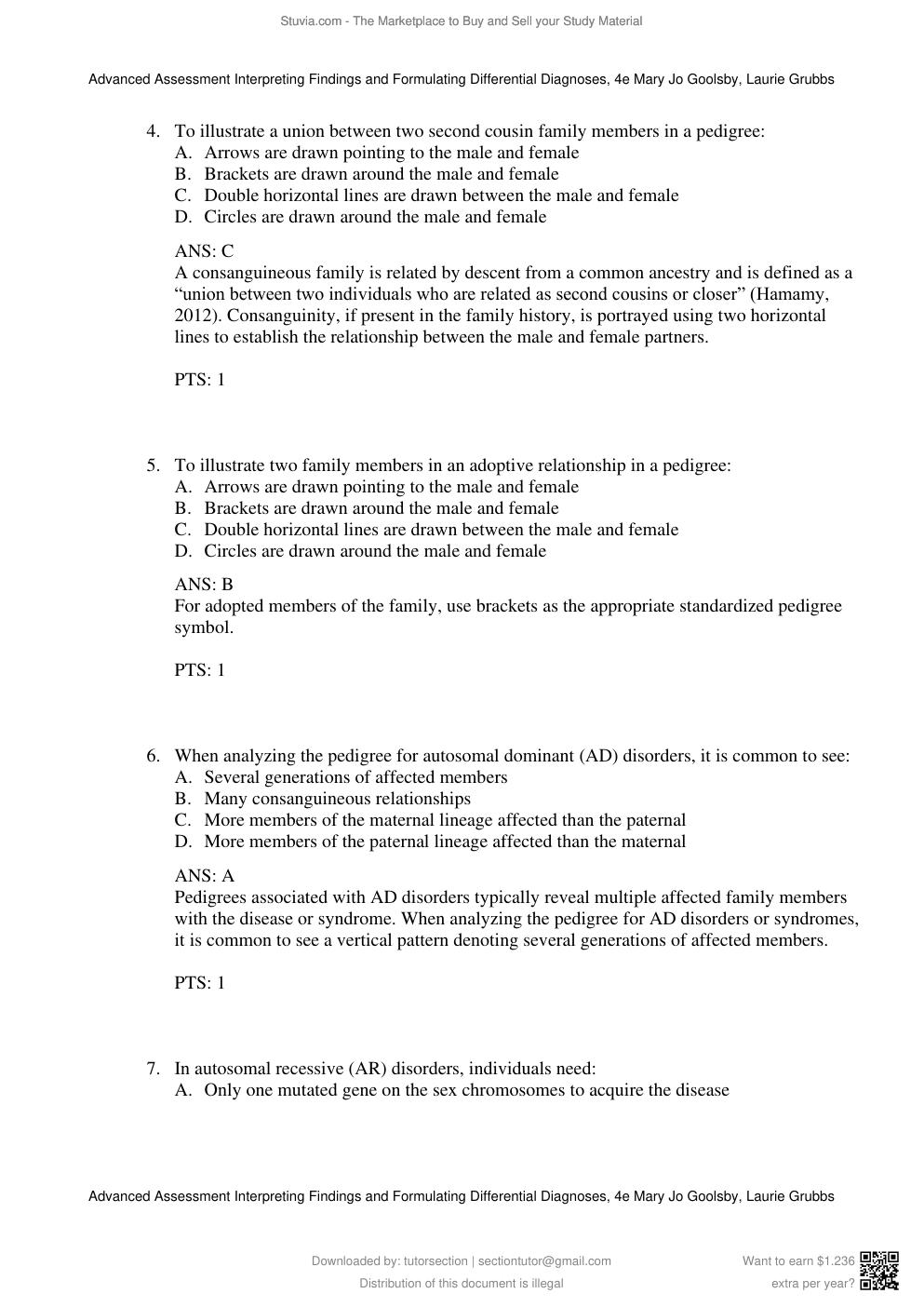 Preview page 8 of Test Bank For Advanced Assessment Interpreting Findings and Formulating Differential Diagnoses 4th Edition By Mary Jo Go