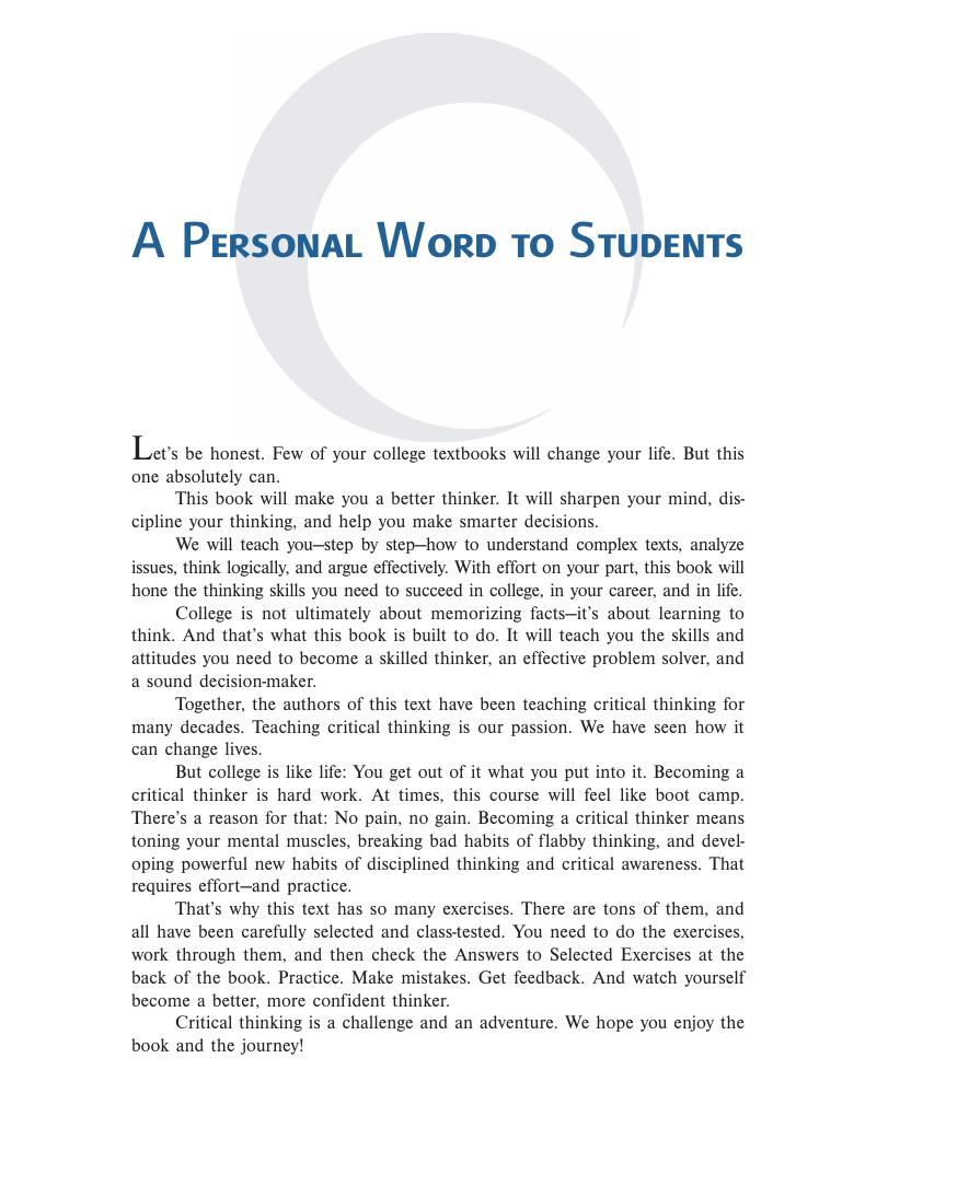 Preview page 10 of Critical Thinking a Students Introduction 7th Edition By Gregory Bassham, William Irwin