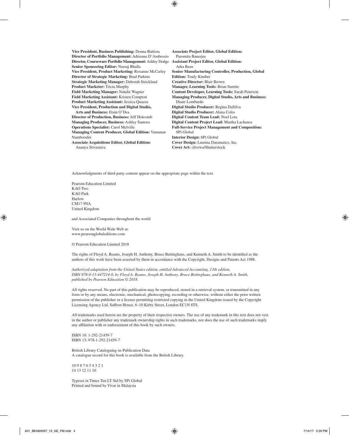 Preview page 5 of Advanced Accounting 13th Global Edition By Beams, Floyd A