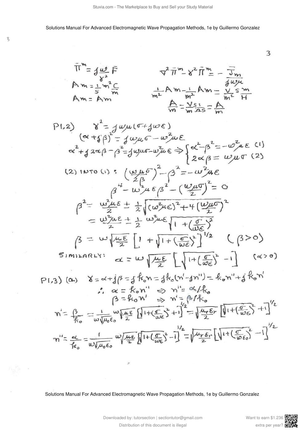 Preview page 5 of Solutions Manual For Advanced Electromagnetic Wave Propagation Methods, 1st Edition By Guillermo Gonzalez