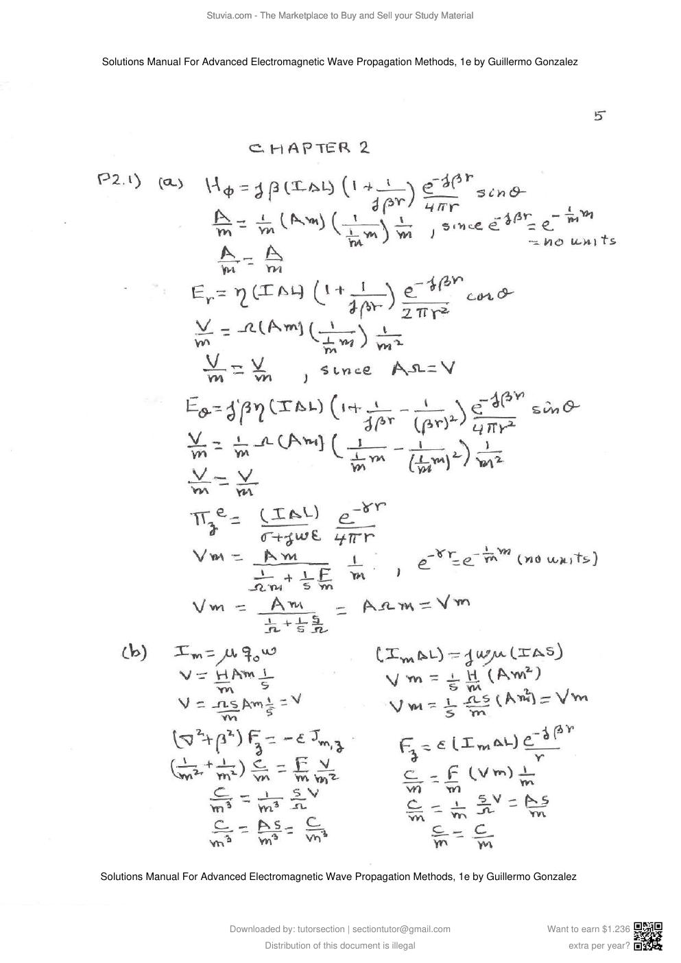 Preview page 7 of Solutions Manual For Advanced Electromagnetic Wave Propagation Methods, 1st Edition By Guillermo Gonzalez