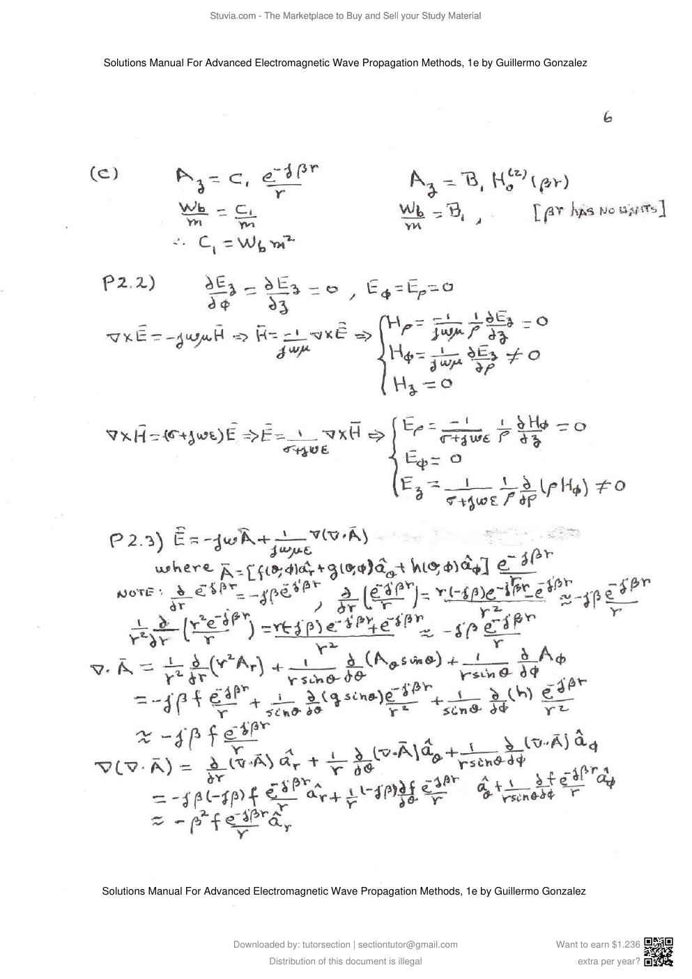 Preview page 8 of Solutions Manual For Advanced Electromagnetic Wave Propagation Methods, 1st Edition By Guillermo Gonzalez