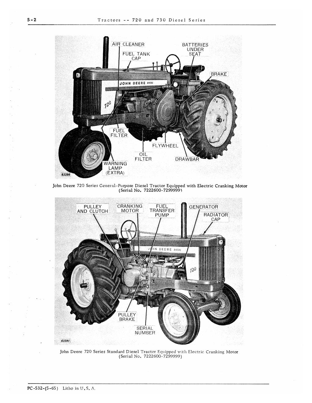 Preview page 3 of John Deere 720, 730 Diesel Tractor Parts Manual