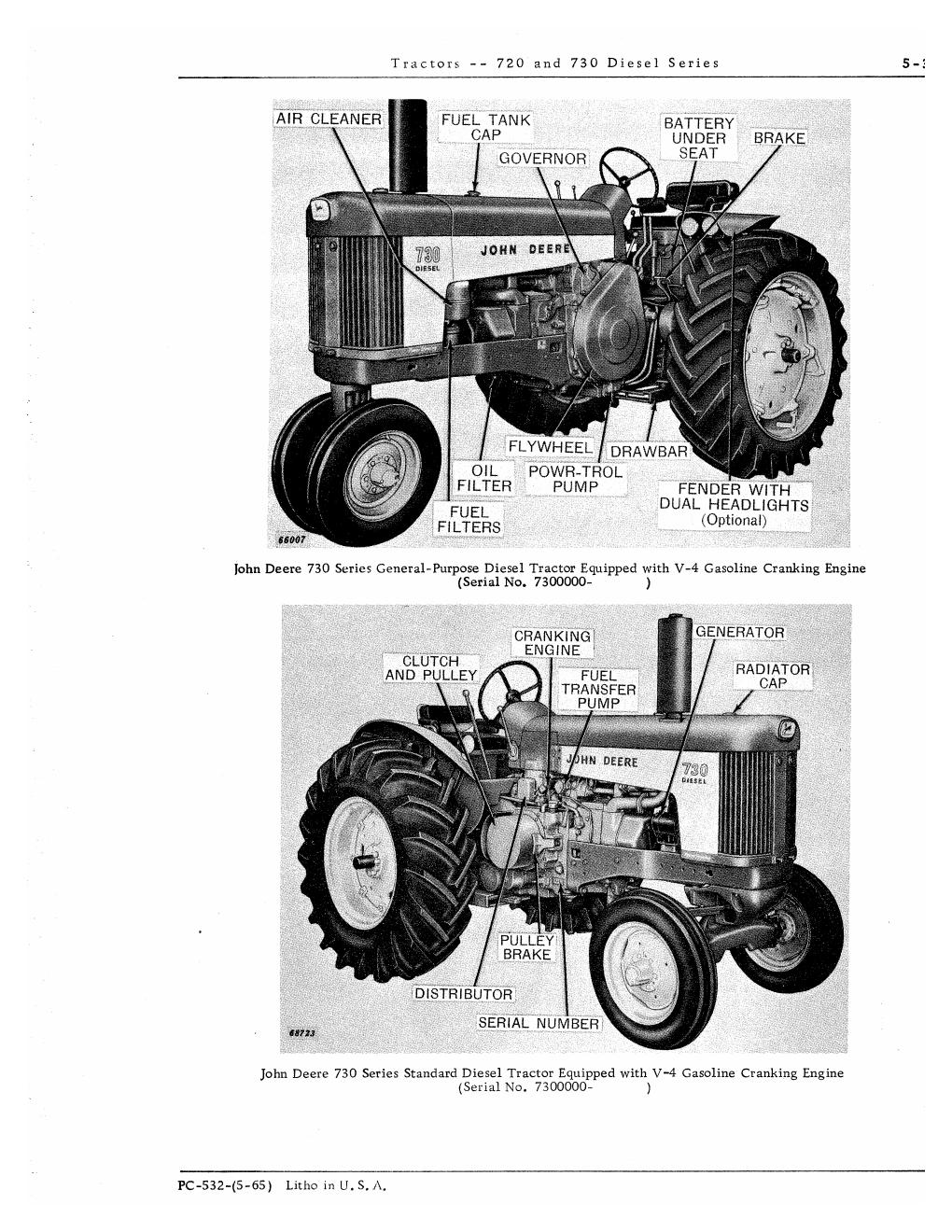 Preview page 4 of John Deere 720, 730 Diesel Tractor Parts Manual