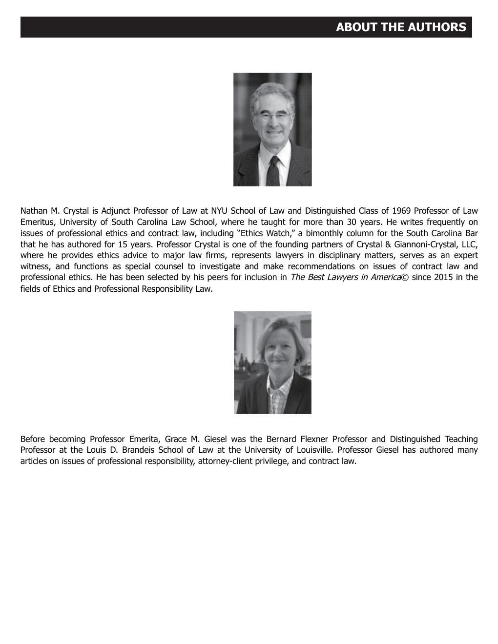 Preview page 8 of Professional Responsibility 8th Edition By Nathan Crystal, Grace Giesel