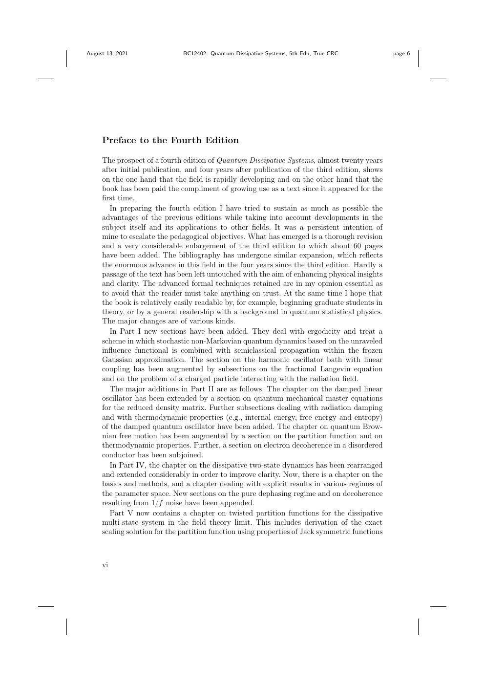 Preview page 7 of eBook PDF Quantum Dissipative Systems 5th Edition By Ulrich Weiss
