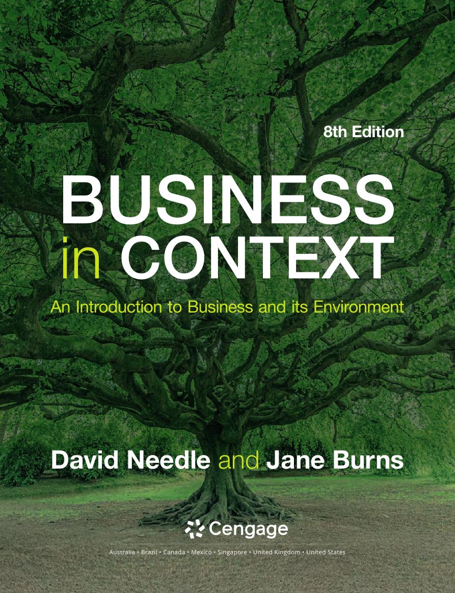 Preview page 2 of Business in Context 8th Edition By David NeedleJane Burns