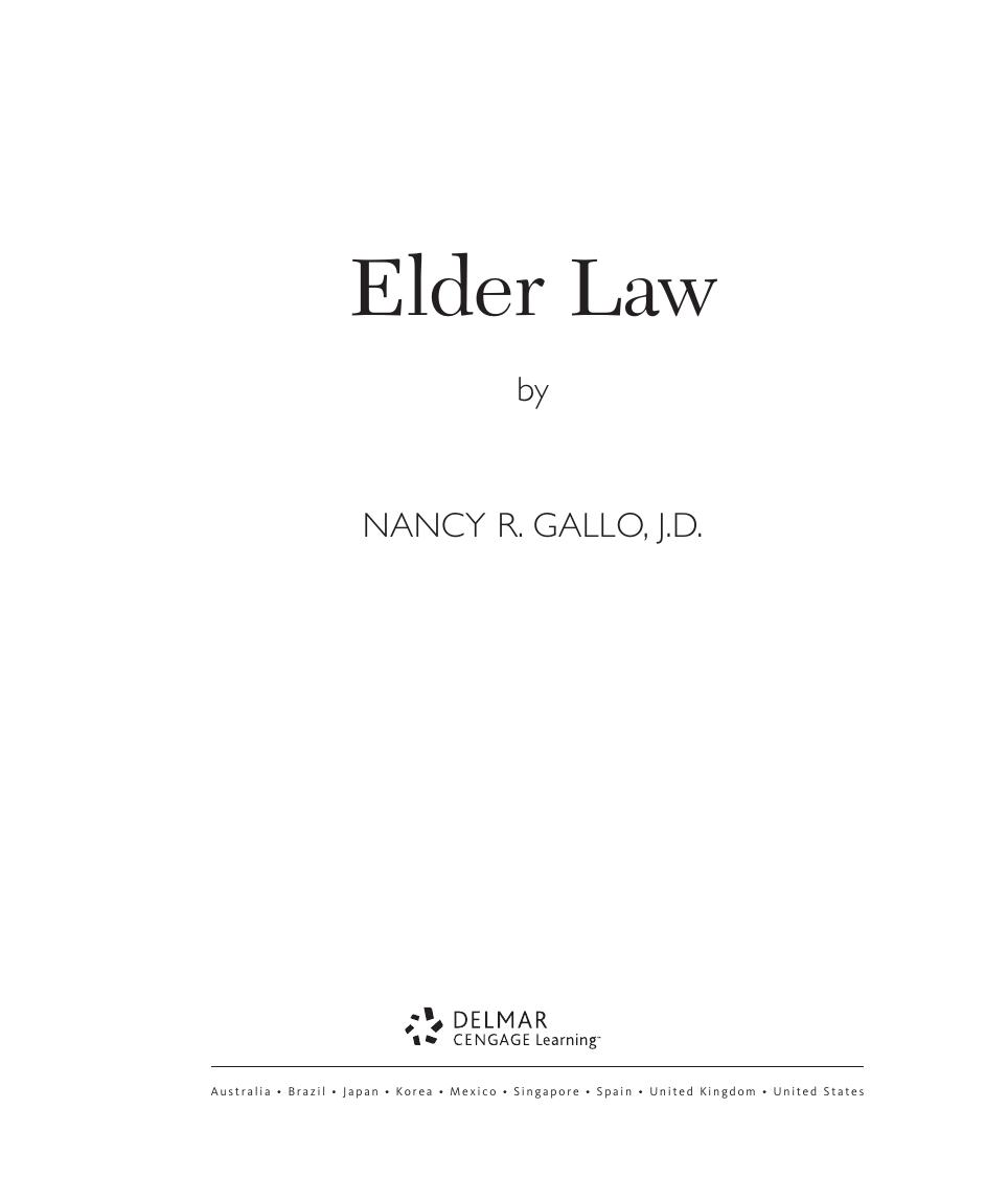 Preview page 2 of eBook PDF Elder Law 1st Edition By Nancy Gallo